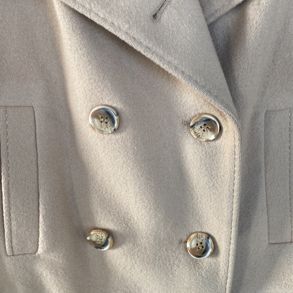Vintage Weatherbee Wool Tan Pea Coat - Picture 4 of 7